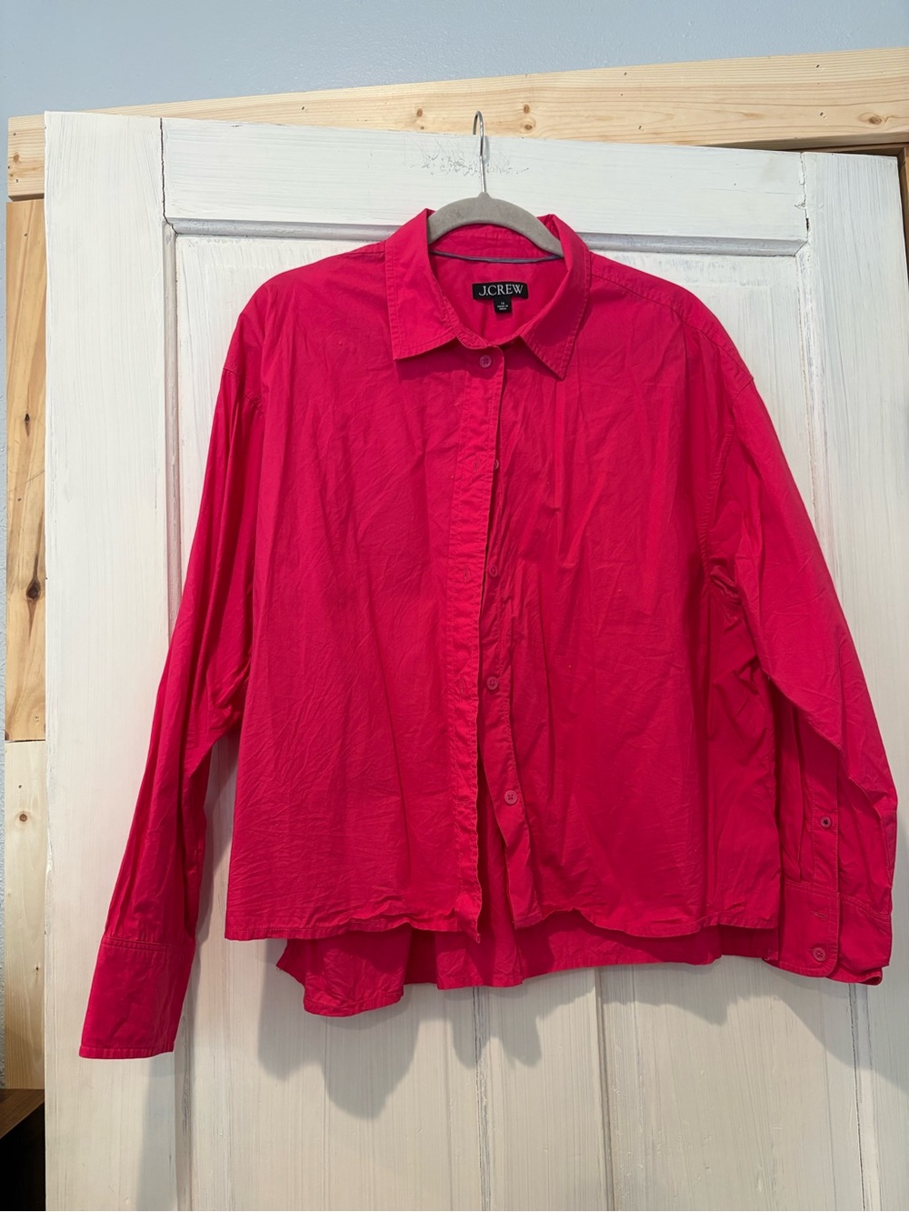 J. Crew Hot Pink Button-Down Shirt